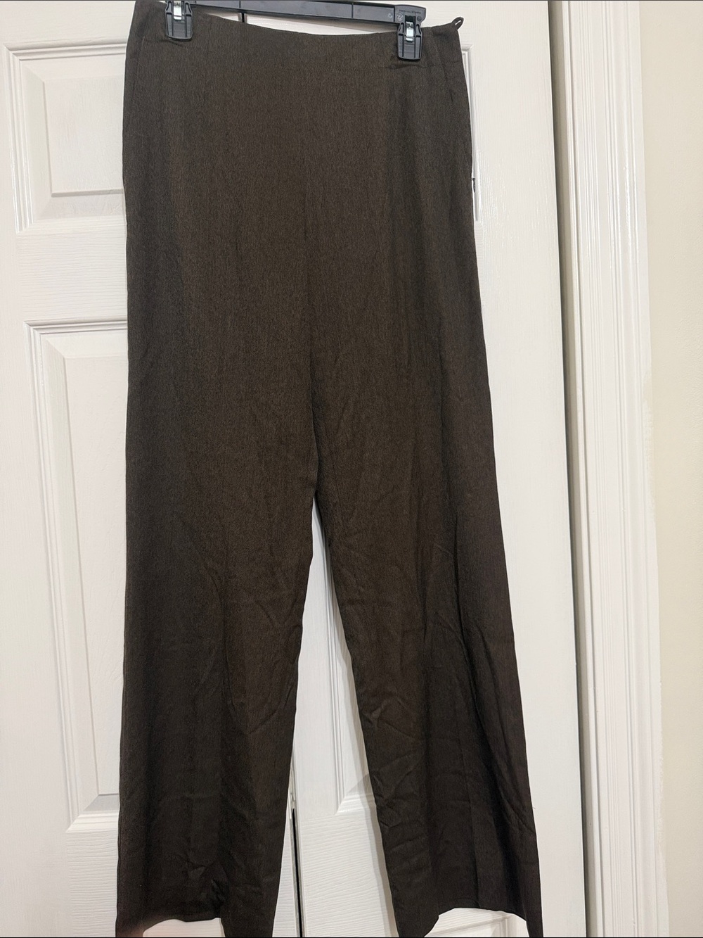 Talbots Dark Brown Wide Leg Pull-On Pants